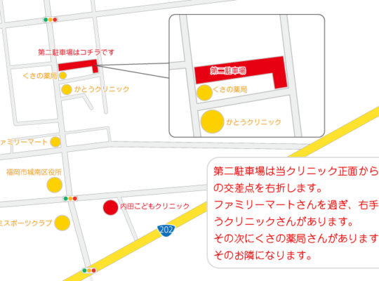 内田こどもクリニック第2駐車場